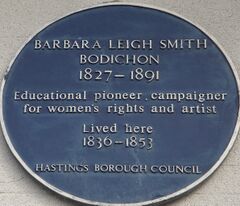 Barbara Leigh Smith Bodichon Blue Plaque, 9 Pelham Crescent